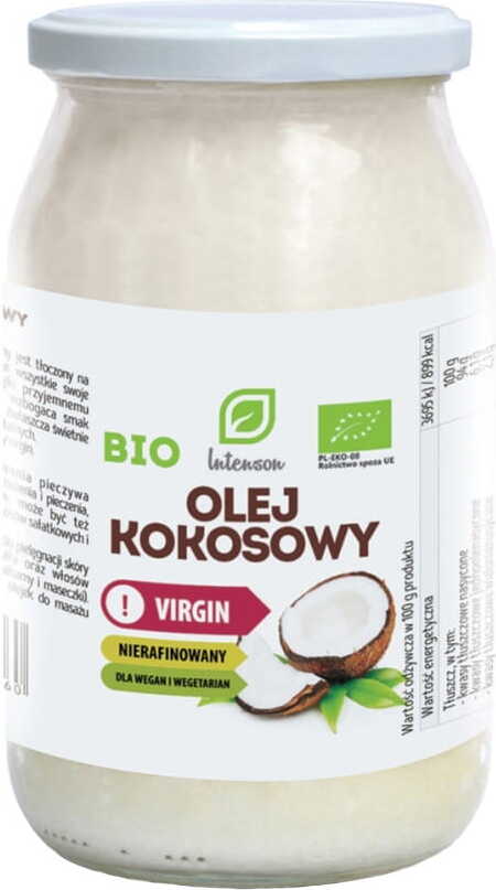 BIO Kokosöl unraffiniert kaltgepresst nativ 900ml INTENSON Imagem principal do produto