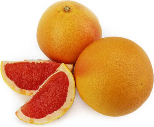 Frische Bio-Rote Grapefruits im Multipack, ca. 8 kg, von BIO PLANET, auf einem Holztisch.