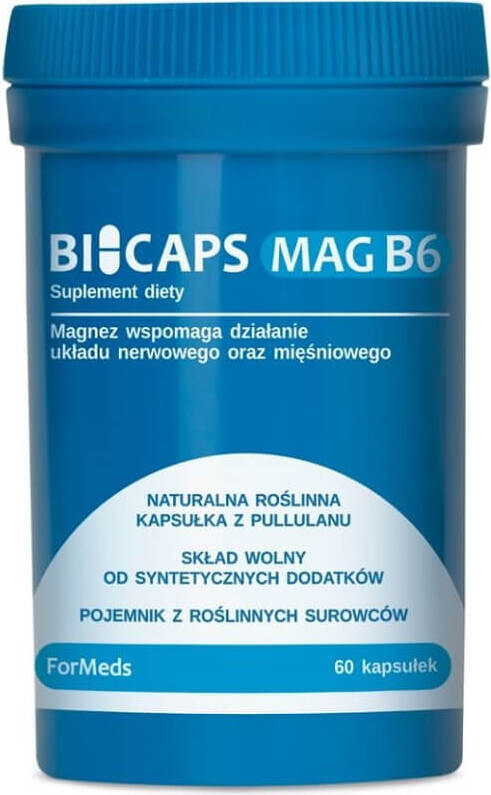 Bicaps Magnesium + Vitamin B6 8007 mg 30 Portionen 60 FORMEDS-Kapseln Image principale du produit
