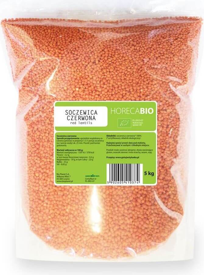 Linsen rot BIO 5 kg - HORECA Image principale du produit