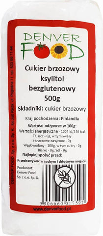 Birkenzucker Xylit finnisch glutenfrei 500g DENVER FOOD