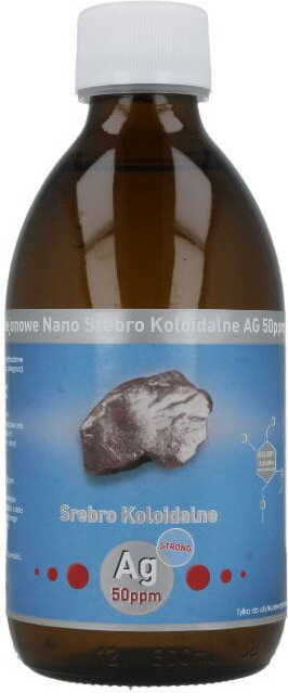 Nichtionisches kolloidales Nano-Silber von VITACOLLOIDS in 300 ml Flasche, 50 ppm, transparente Flüssigkeit, hochwertiges Silber-Nanoprodukt