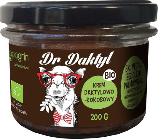 Bio Dr. Dattel-Kokos-Creme von PAPAGRIN, 200 g, cremige Naturkost mit Datteln und Kokos für gesunden Genuss