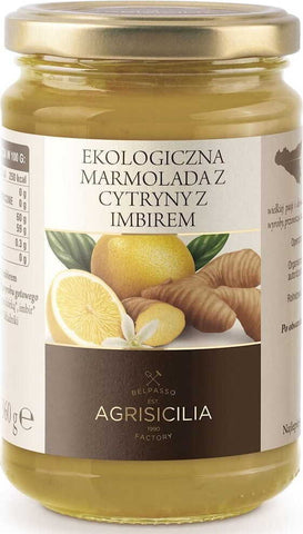 Zitronenmarmelade mit Ingwer BIO 360 g - AGRISICILIA