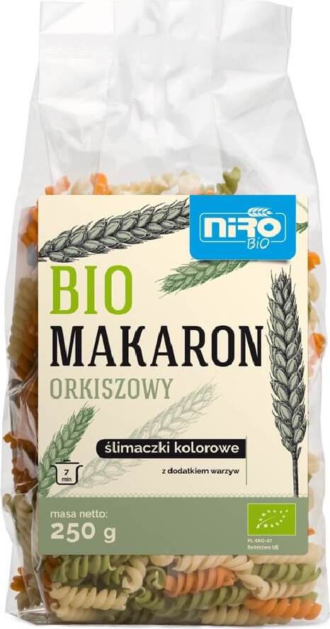 Nudeln (Dinkel tricolor) von Schnecken BIO 250 g - NIRO Hovedbillede