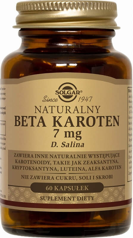 Natürliches Beta-Carotin 7 mg D. Salina Beta-Carotin 60 Kapseln SOLGAR