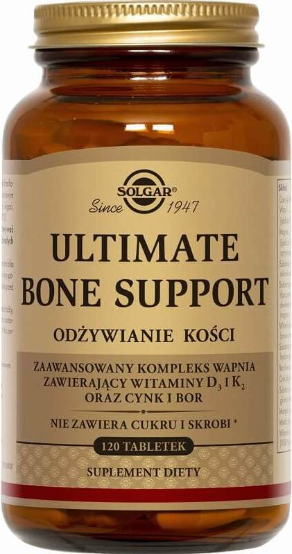Fortschrittlicher Calciumkomplex von SOLGAR mit Vitamin D3, K2, Zink und Bor in einer Flasche mit 120 Tabletten.