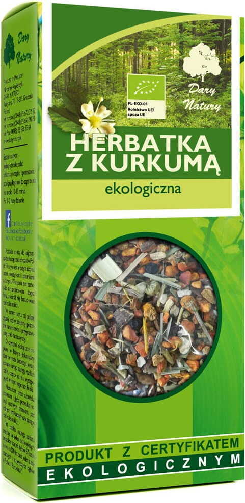 Bio Kurkuma Tee von DARY NATURY in 100 g Packung, frisch und aromatisch, ideal für gesunden Genuss und natürliche Heilmittel