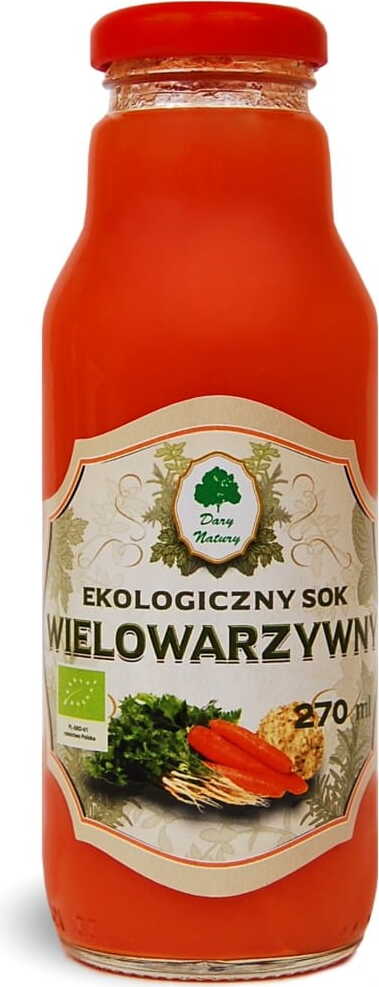 Bio Mehrgemüsesaft von DARY NATURY in 270 ml Flasche, frischer Gemüsesaft mit natürlichen Zutaten, ideal für gesunde Ernährung