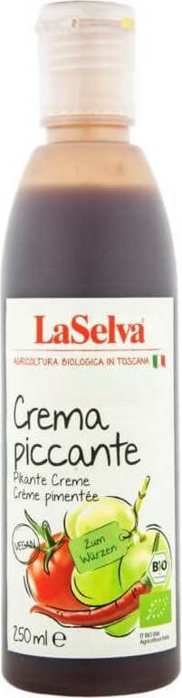 Würzige Bio-Balsamico-Creme von LASELVA in 250 ml Flasche, dunkle, dickflüssige Sauce für Salate und Gerichte