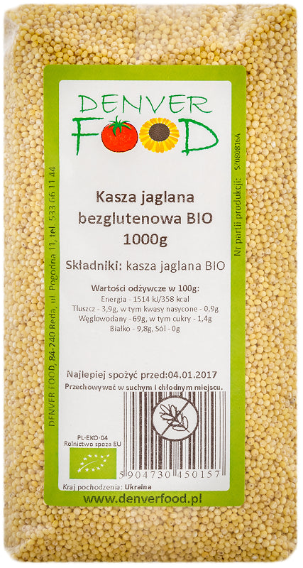 Hirse glutenfrei BIO 1000g DENVER FOOD