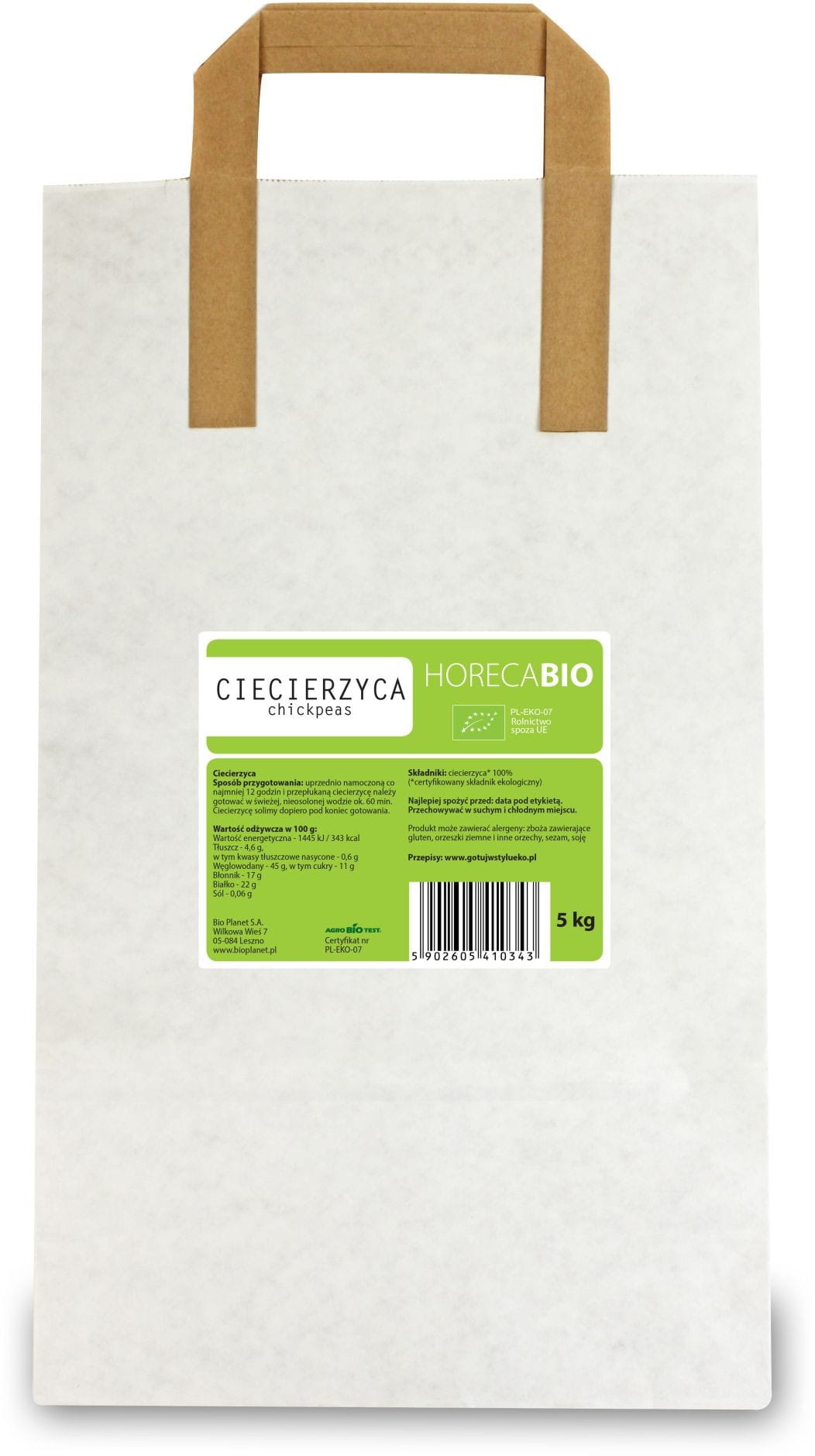 BIO Kichererbsen 5 kg - HORECA Image principale du produit