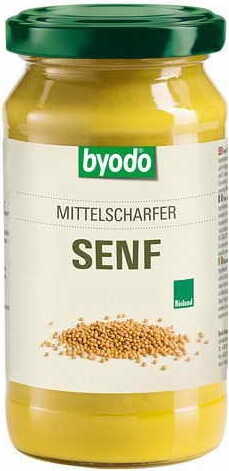 Mittelwürziger Senf ohne Gluten BIO 200 ml BYODO Hover Image