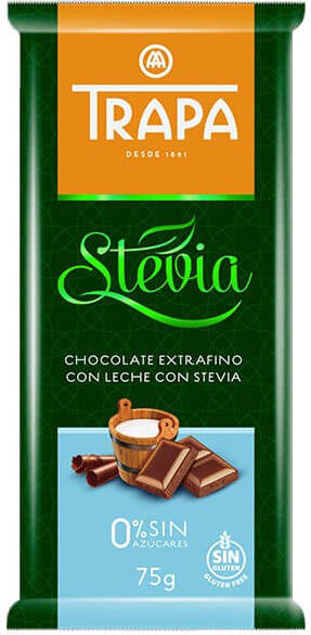 Milchschokolade mit Stevia 75g - TRAPA