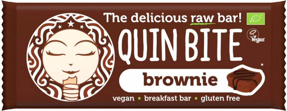 Roher glutenfreier Brownie-Riegel BIO 30 g QUIN BITE