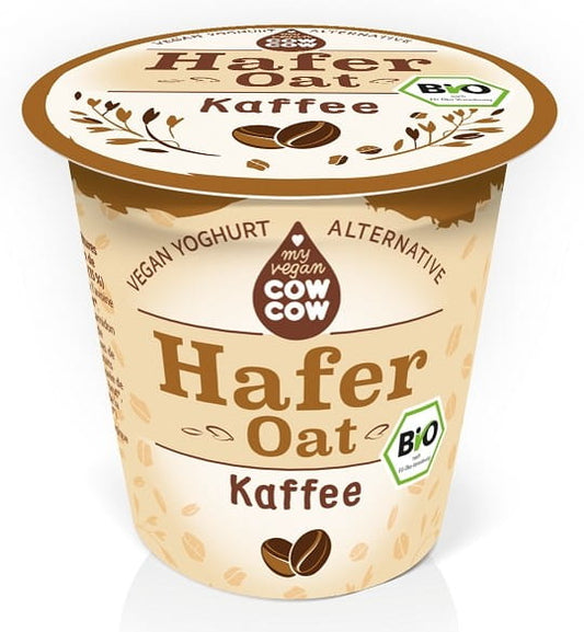 Bio Haferkaffeeprodukt von COW COW, 150 g, zeigt eine Packung mit Haferkaffee auf weißem Hintergrund
