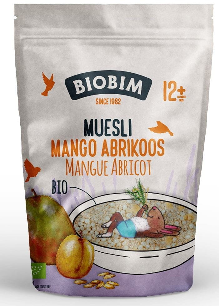 12 Monate Hafermüsli mit Aprikose und Mango und Vitamin B1 BIO 150 g - BIOBIM