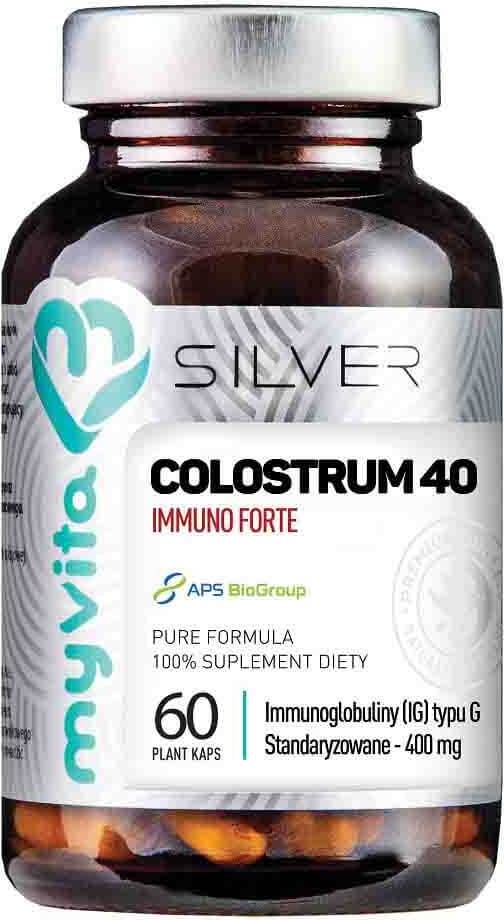 Colostrum Colostrum 40 immuno FORTE und g-Typ standardisiert 400 mg 60 Kapseln MYVITA SILVER PURE