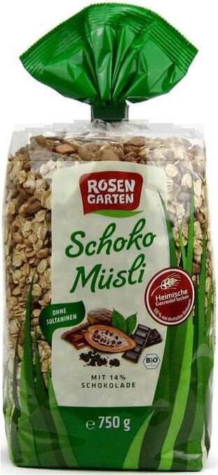 Müsli mit Schokolade BIO 750 g ROSENGARTEN Hover Image