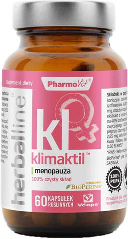 Klimaktil mit Zusatz von Bioperin 60 Kapseln vcaps PHARMOVIT HERBALLINE