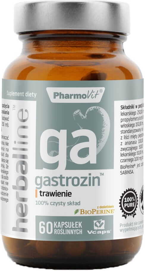 Gastrozin mit Zusatz von Bioperine 60 Kapseln vcaps PHARMOVIT HERBALLINE