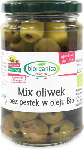 Mischung aus entkernten Oliven im Ölkrug BIO 280 g - BIO ORGANICA ITALIA