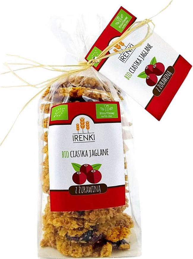 Hirsekekse mit Cranberry glutenfrei BIO 150 g - IRENKI Hover Image