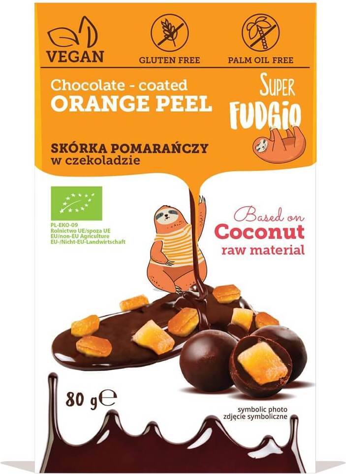 Orangenschale in Schokolade BIO 80 g SUPER FUDGIO
