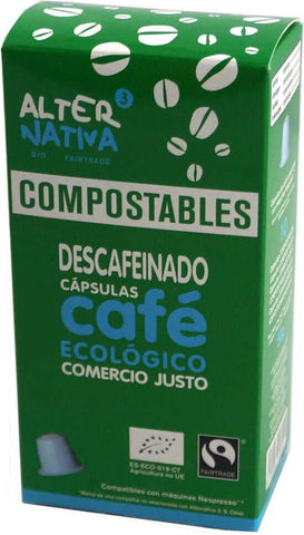 Arabica fair gehandelter entkoffeinierter Kaffee BIO 10 Nespresso-Kapseln - ALTERNATIVA