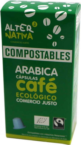 Arabica fair gehandelter Kaffee BIO 10 Kapseln für Nespresso - ALTERNATIVA
