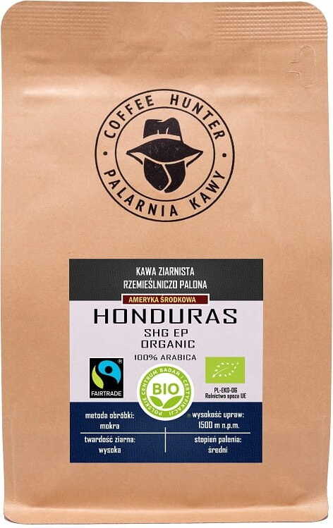 Arabica-Kaffeebohnen von COFFEE HUNTER, 250 g, fair gehandelt, biologisch, Honduras, frische Kaffeebohnen im Beutel