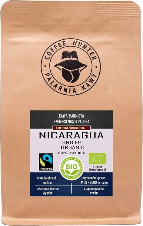 Arabica-Kaffeebohnen 100% Nicaragua fair gehandelt BIO 250 g - COFFEE HUNTER Imagem principal do produto