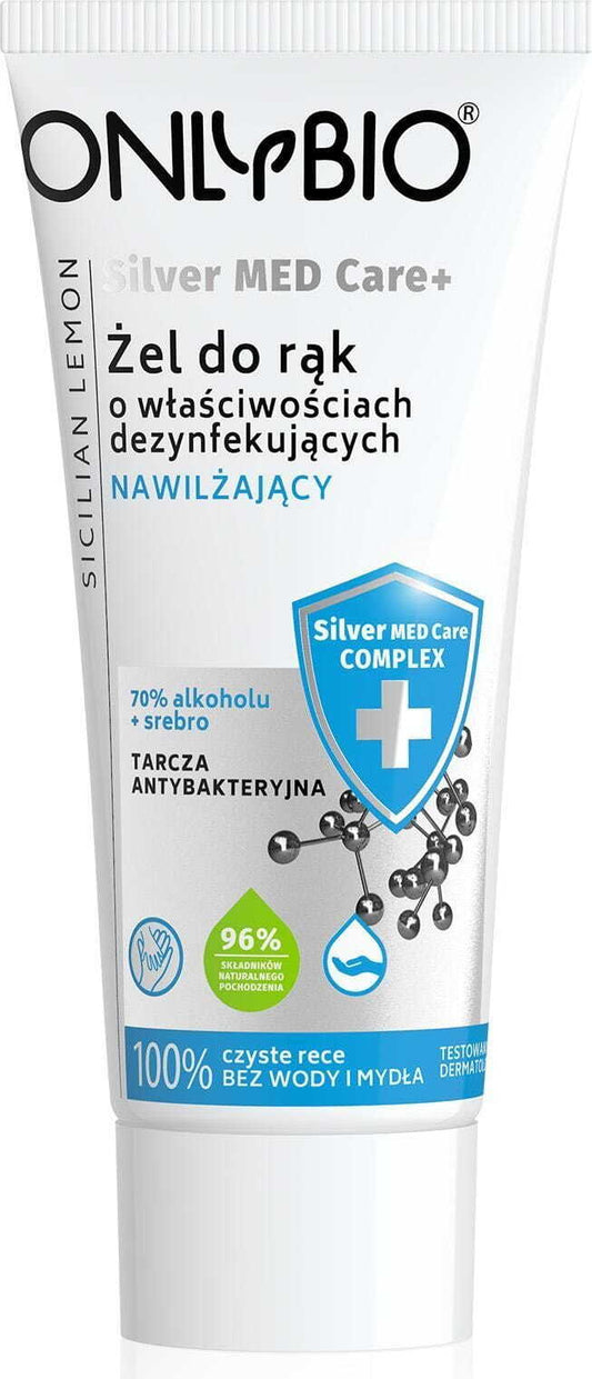 Feuchtigkeitsspendendes ONLY ECO Handgel mit Desinfektionswirkung, 50 ml, flüssige Handdesinfektion in transparenter Flasche