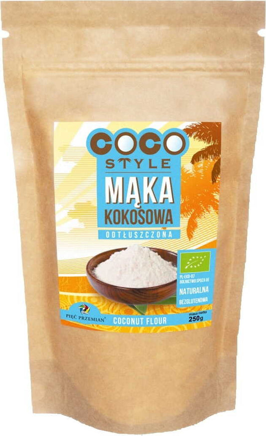 Mageres Kokosmehl, glutenfrei BIO 250 g - FÜNF ÄNDERUNGEN