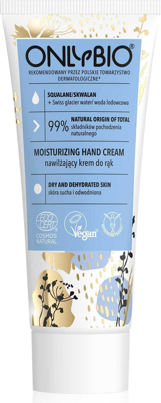 Squalan feuchtigkeitsspendende Handcreme + Öko-Gletscherwasser 75 ml - NUR BIO