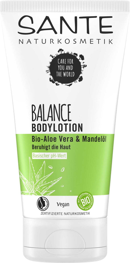 SANTE Bodylotion Balance mit Aloe und Mandelöl, 150 ml, feuchtigkeitsspendende Pflege für die Haut, natürliche Inhaltsstoffe