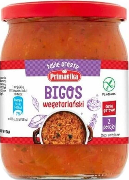 Vegetarische glutenfreie Bigos 480 g PRIMAVIKA Hlavní obrázek produktu
