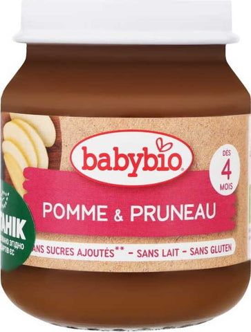 Tafelapfel - Pflaume ab 4 Monate glutenfrei BIO 130 g BABYBIOg