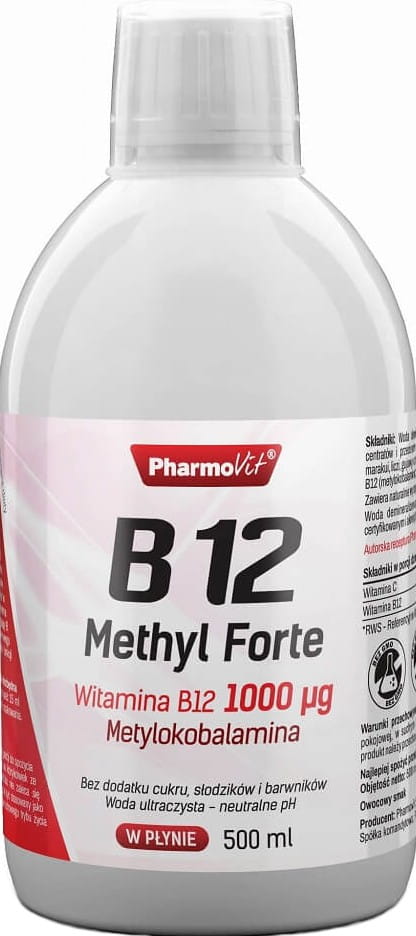 Vitamin B12 Methyl FORTE Methylcobalamin 1000μg 500ml PHARMOVIT