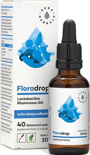 Floradrop Probiotisches mikroverkapseltes Lactobacillus rhamnosus gg - 20ml AURA HERBALS Hover Image