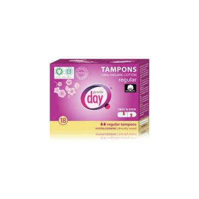 Tampons aus 100 % Bio-Baumwolle - normal 18 Stück - GENTLE DAY