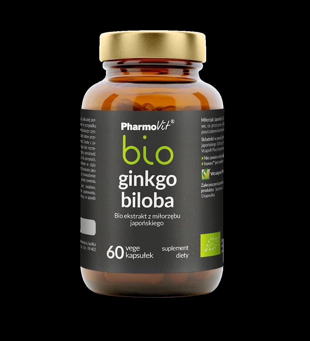 Ginkgo-Biloba-Extrakt BIO 60 Kapseln 33 g - PHARMOVIT