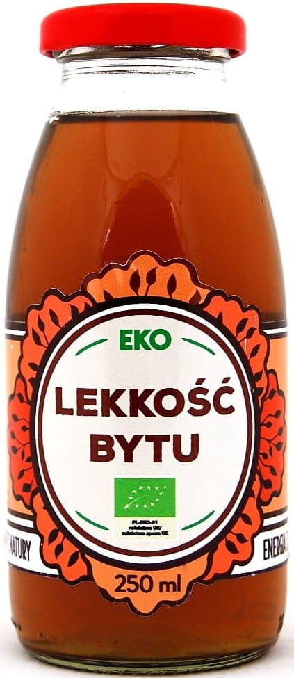 Leichtes Bio-Getränk von DARY NATURY in 250 ml Flasche, erfrischendes Naturprodukt, ideal für gesunde Getränke.