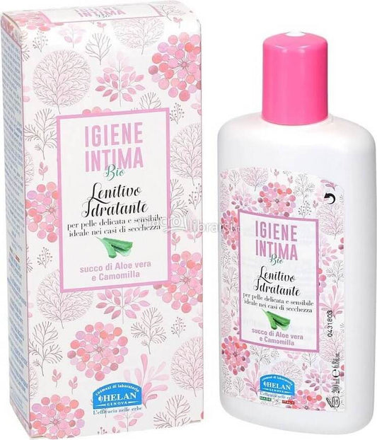 Feuchtigkeitsspendendes Intimgel von biogo, 200 ml Flasche, zeigt die transparente Verpackung und das Gel im Inneren.