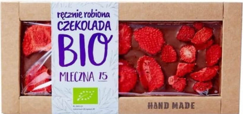 Milchschokolade mit Erdbeeren BIO 53 g - STAROPOLSKA SÜSSWAREN