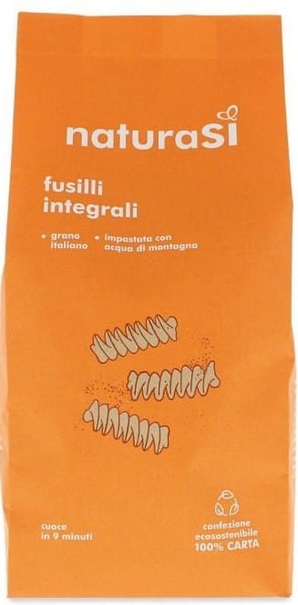 Vollkorn-Fusilli-Nudeln BIO von NATURASI, 500 g, ungekochte braune Nudeln aus Vollkorn, ideal für gesunde Rezepte
