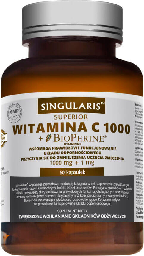 Vitamin C 1000 MG + Bioperin 1 MG 60 Kapseln SINGULARIS