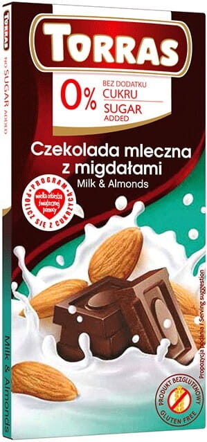 Milchschokolade mit Mandeln 75g TORRAS
