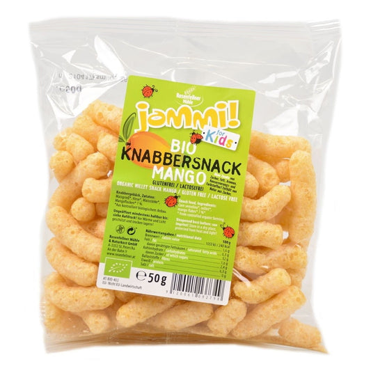 Kinderchips mit Mangogeschmack von ROSENFELLNER, glutenfrei und biologisch, 50 g