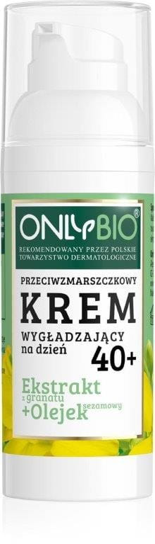 Hautglättende Anti-Falten-Gesichtscreme von ONLY BIO mit Granatapfelextrakt und Öko-Sesamöl, 50 ml, für reife Haut.